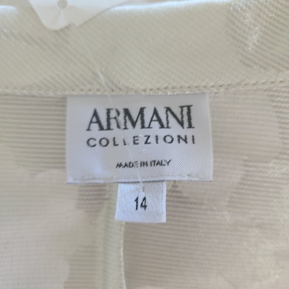 - NWT vintage Armani blazer size 14 dead stock white - Picture 9 of 11